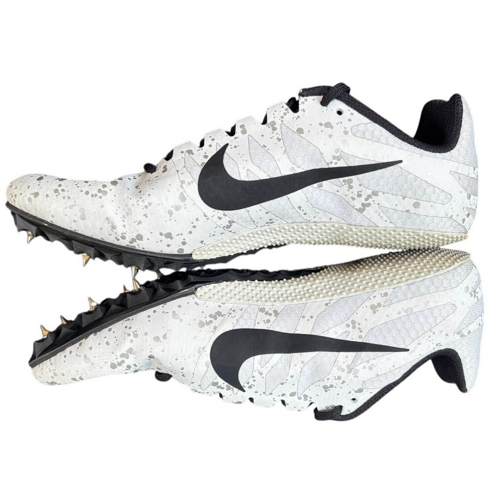 Nike Zoom Rival S 9 Pure Platinum Speckled Track Spikes US 7.5